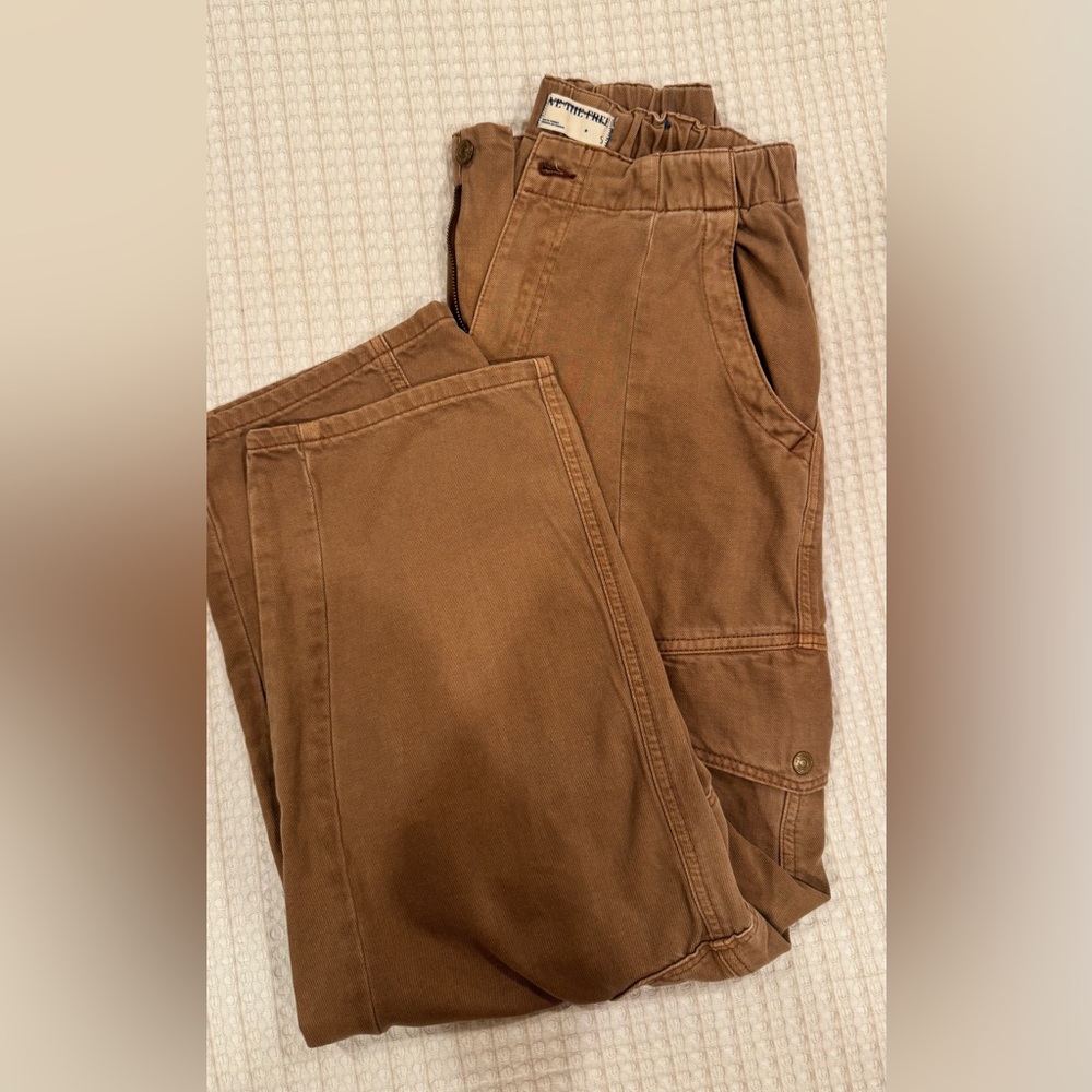 Free People Brown Cargo Pants